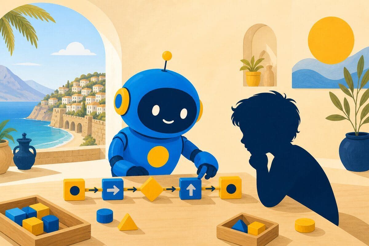 Alanya'da robotik ve kodlama eğitimi illüstrasyonu